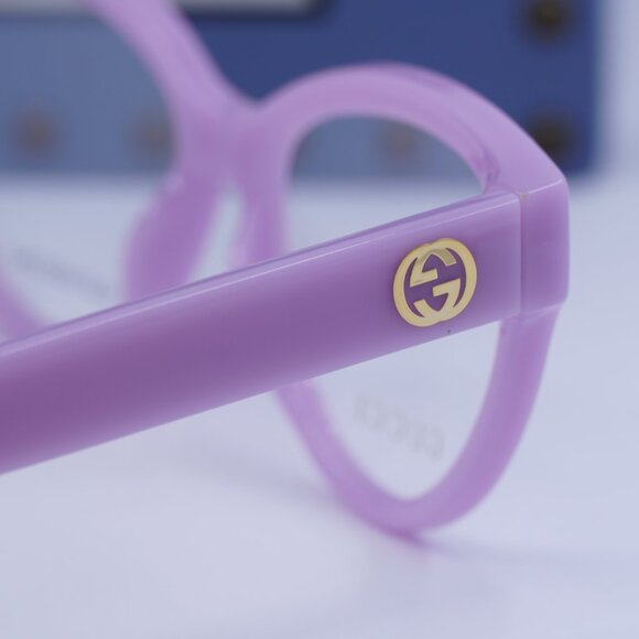 Gucci GG1581O 004 Cat Eye 55mm Eyeglasses - Violet - Picture 9 of 11